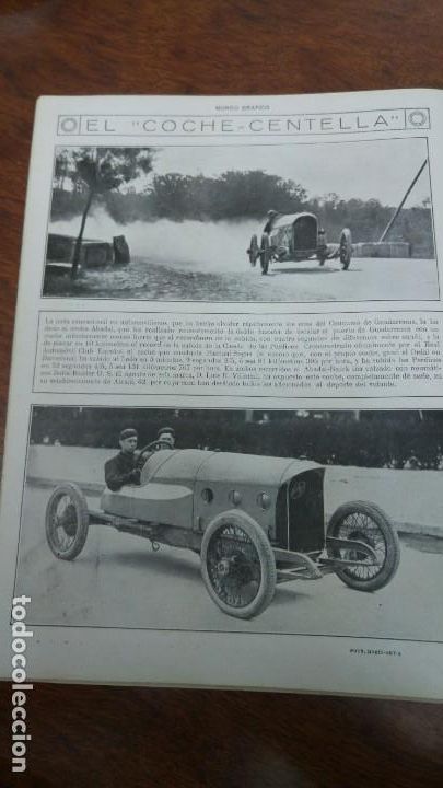 Collezionismo di Riviste e Giornali: COCHE ABADAL CONCURSO GUADARRAMA HOJA REVISTA A&Ntilde;O 1919