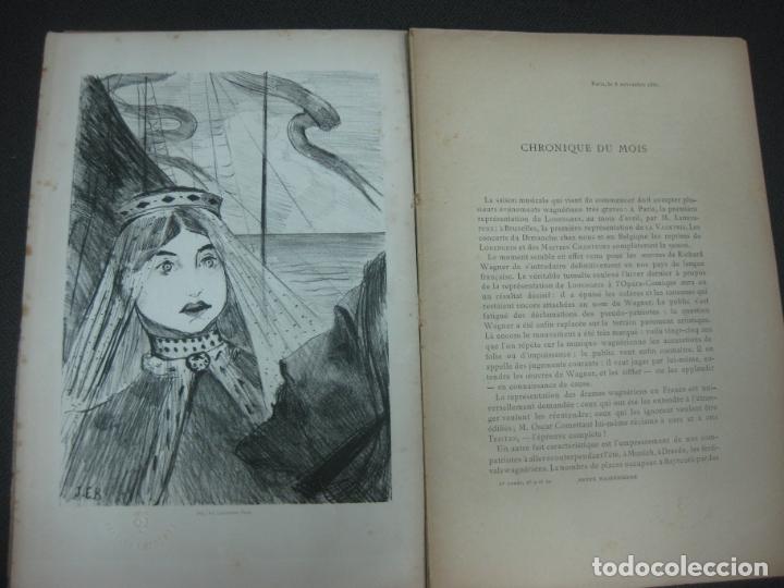 Coleccionismo de Revistas y Peri&oacute;dicos: REVUE WAGNERIENNE 2&ordm; ANEE  IX-X. PARIS 8 NOV.  1886. CON GRABADO J.E.B. PLACIDO LUPRESTI. LEMERCIER