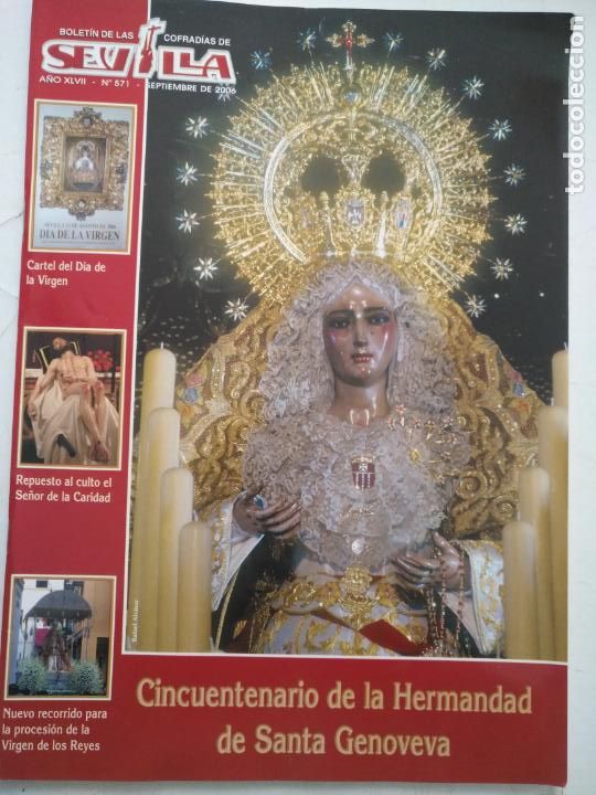 Coleccionismo de Revistas y Peri&oacute;dicos: REVISTA BOLETIN SEMANA SANTA SEVILLA - LAS COFRADIAS DE SEVILLA 50 ANIVERSARIO SANTA GENOVEVA