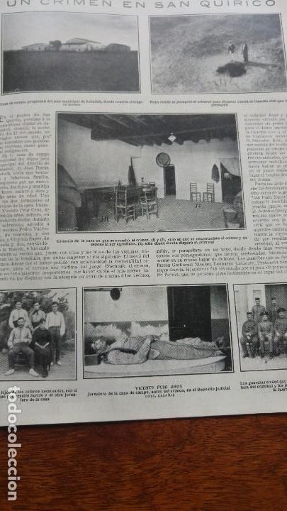 Colecionismo de Revistas e Jornais: CRIMEN SAN QUIRICO VALLES GUETARIA EL FONDAC ALFONSO XIII FUGA INFANTE .ANTONIO MOSEN RODO CLOT 1919