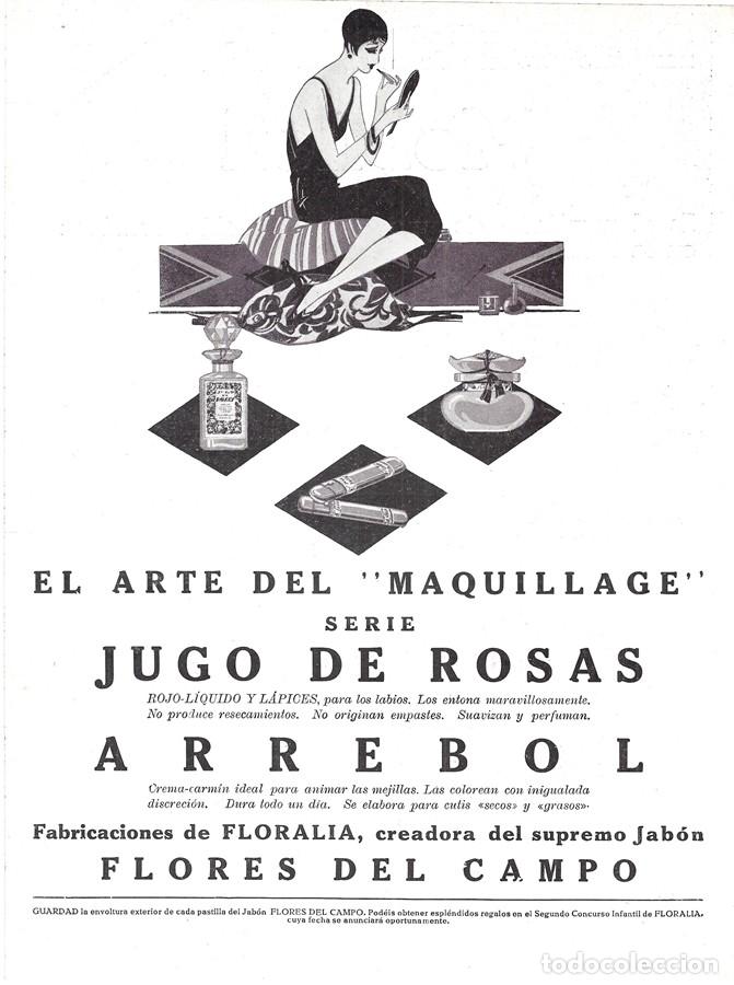 Coleccionismo de Revistas y Peri&oacute;dicos: 1928 HOJA REVISTA PUBLICIDAD ANUNCIO RECORTE PRENSA PERFUMER&Iacute;A FLORALIA JAB&Oacute;N FLORES DEL CAMPO