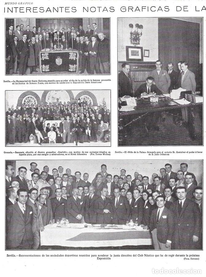Coleccionismo de Revistas y Peri&oacute;dicos: 1928 HOJA REVISTA GRANADA HOTEL ALHAMBRA BANQUETE EN HONOR TORERO MATADOR GRANADINO 'ATARFE&Ntilde;O'