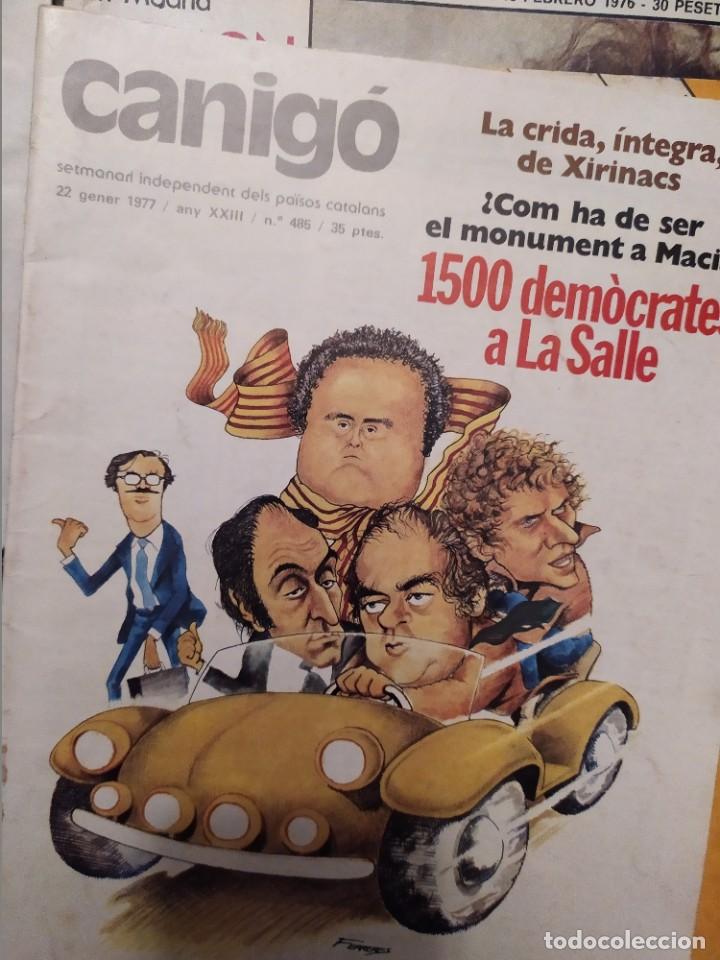 Collezionismo di Riviste e Giornali: CANIGO 485 22-01-77: XIRINACHS,CONVERGENCIA, GANDIA, FERRERES, JOSEP PALLACH,PI DE LA SERRA,