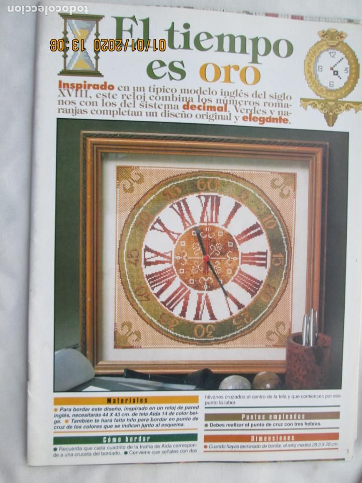 Coleccionismo de Revistas y Peri&oacute;dicos: EL TIEMPO ES ORO - REVISTA PUNTO DE CRUZ - ESPECIAL RELOJES - GR&Aacute;FICOS.