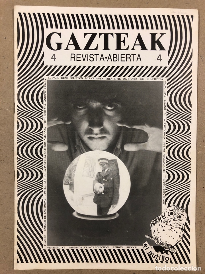 Collezionismo di Riviste e Giornali: GAZTEAK REVISTA ABIERTA N&ordm; 4 (IRU&Ntilde;EA 1984). HIST&Oacute;RICO FANZINE; RADIO PARAISO 2, OBJECI&Oacute;N DE CONCIENC