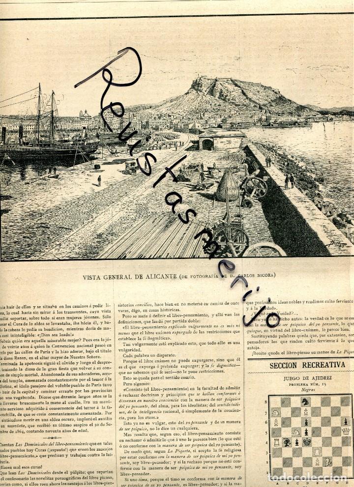 Coleccionismo de revistas y peri&oacute;dicos: REVISTA 1889 ACORAZADO PRIMERA CLASE PELAYO JOSE CARRILLO DE CARTAGENA ALICANTE D. CARLOS NICORA