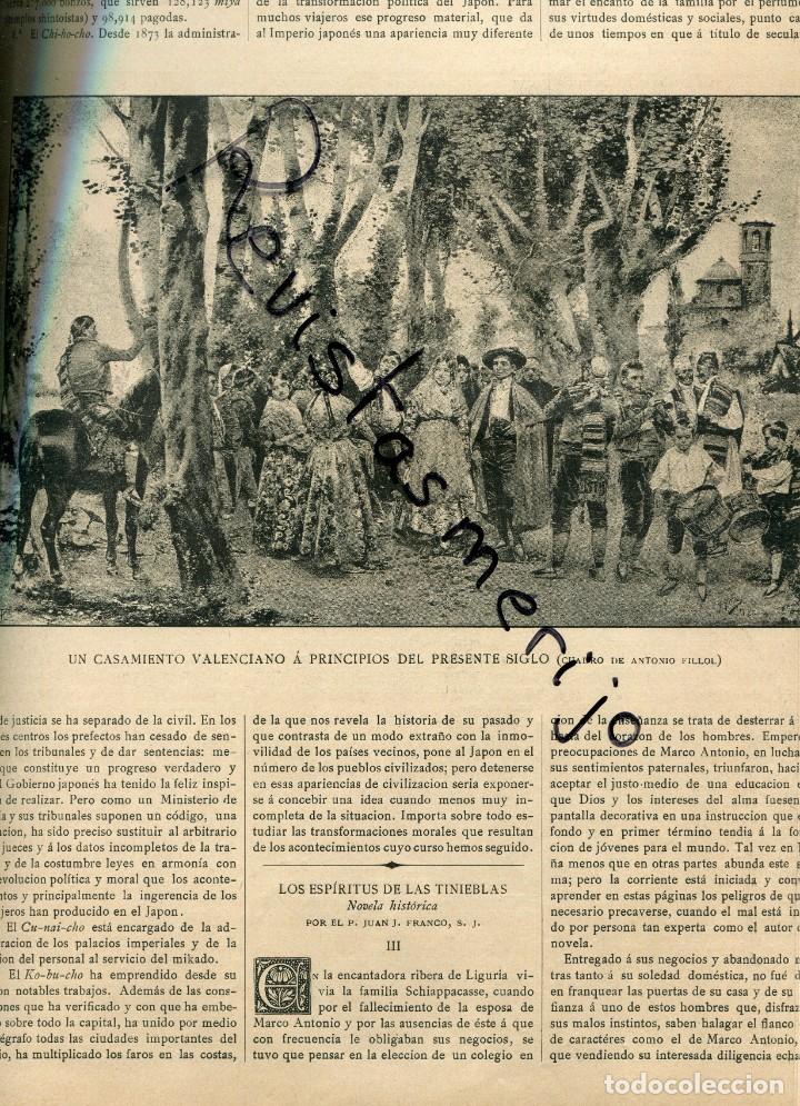 Coleccionismo de revistas y peri&oacute;dicos: REVISTA 1889 JOSE M. MARQUES BOSQUE BOLONIA ANTONIO FILLOL CASAMIENTO VALENCIANO