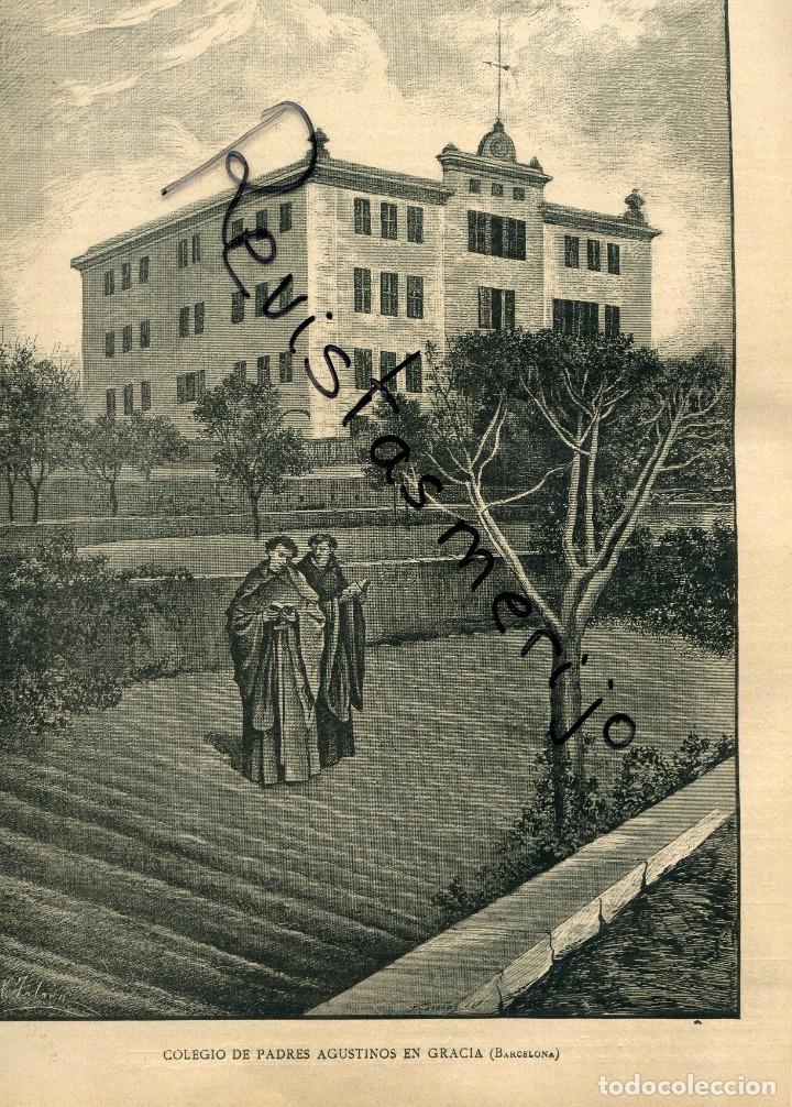 Coleccionismo de revistas y peri&oacute;dicos: REVISTA 1889 COLEGIO PADRES AGUSTINOS GRACIA BARCELONA PUTXET VAPOR TRASATLANTICA