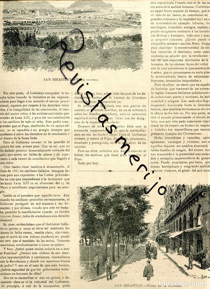 Coleccionismo de revistas y peri&oacute;dicos: REVISTA 1889 SAN SEBASTIAN JOYA DE PLATA BARCELONA BURGOS SEPULCRO CATEDRAL TARRAGONA
