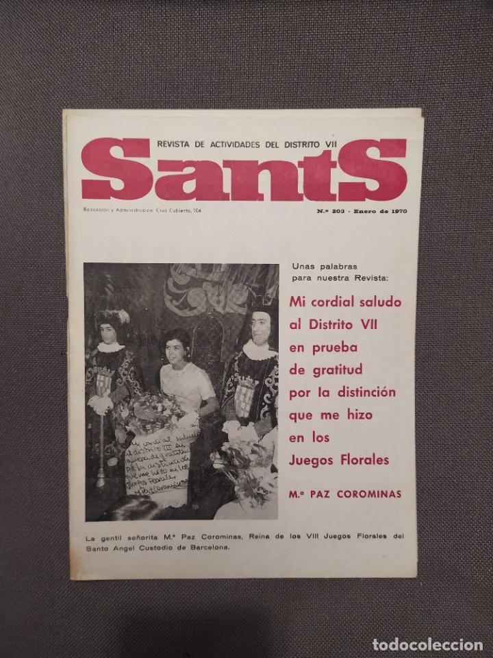 Colecionismo de Revistas e Jornais: REVISTA DISTRITO SANTS ENERO 70. SOLEDAD AMIGO,JUEGOS FLORALES,O.S.C.U.S EN SANTS,ANUNCIS COMER&Ccedil;OS