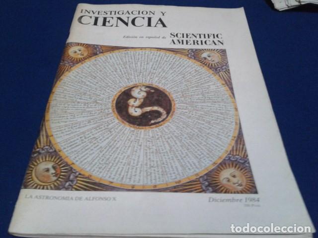 Collezionismo di Riviste e Giornali: REVISTA MENSUAL ( INVESTIGACION Y CIENCIA ) EDICCI&Oacute;N EN ESPA&Ntilde;OL DICIEMBRE 1984  SCIENTIFIC AMERICAN