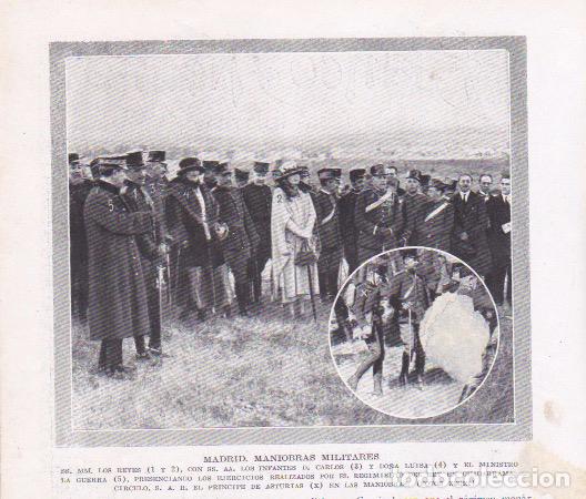 Collezionismo di Riviste e Giornali: * GUADARRAMA * Maniobras militares rey Alfonso XIII, infantes Carlos y Luisa - 1920