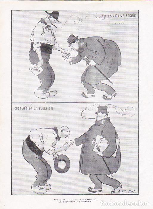 Collection Magazines and Newspapers: El elector y el candidato / p&aacute;gina de humor por Sileno - 1920