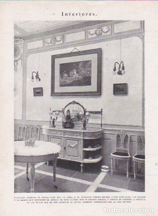 Coleccionismo de Revistas y Peri&oacute;dicos: * MOBILIARIO * Comedor estilo Luis XVI de la casa Suarez - 1920