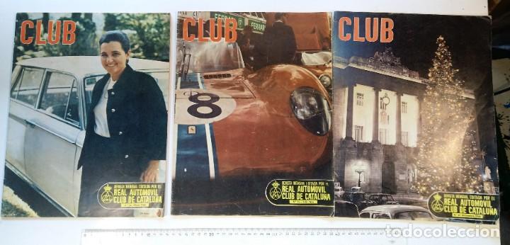 Coleccionismo de Revistas y Peri&oacute;dicos: Lote 3 revistas CLUB del RACC, a&ntilde;o 1965, n&uacute;meros 24,26 y 31