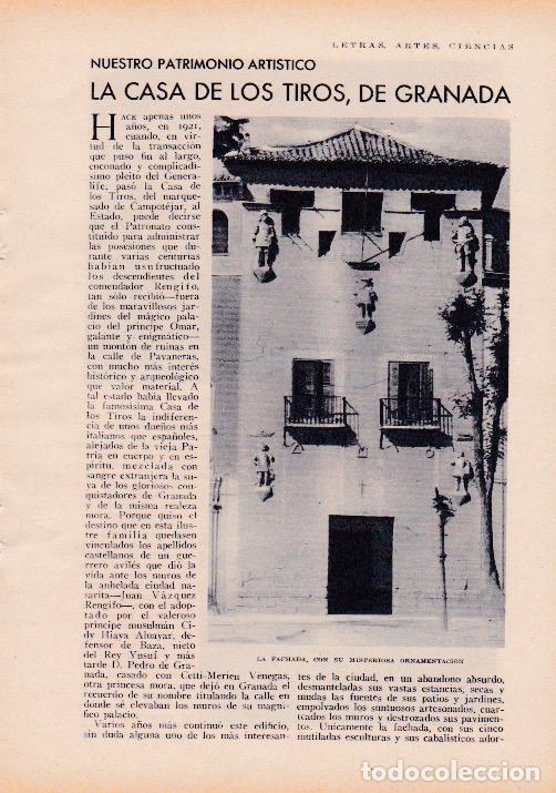 Collezionismo di Riviste e Giornali: * GRANADA * La casa de los Tiros / C. G. Ortiz de Villajos -1930