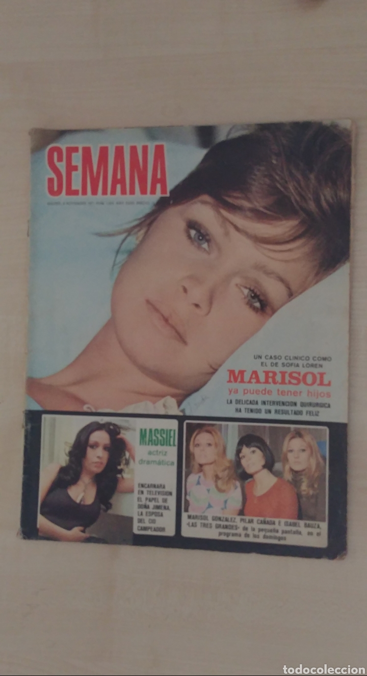 Collezionismo di Riviste e Giornali: Semana. Marisol ya puede tener hijos