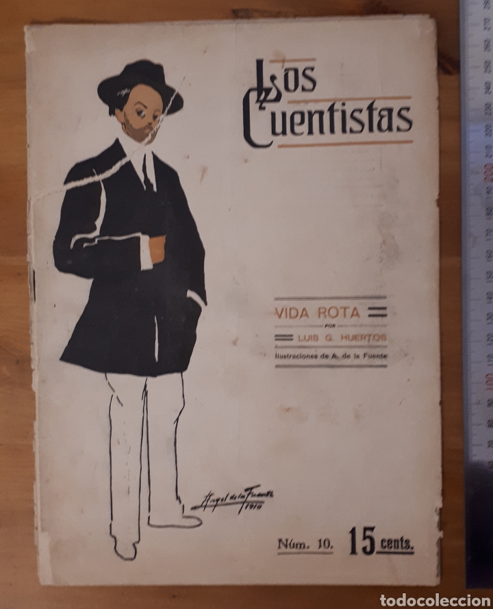 Coleccionismo de Revistas y Peri&oacute;dicos: Revista Los Cuentistas. Ejemplar firmado por el ilustrador de la portada. Octubre 1910, n&deg; 10.