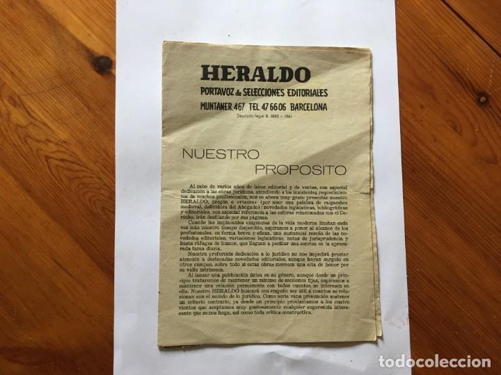 Collectionnisme de Revues et Journaux: revista heraldo 1961 revista de 4 hojas, barcelona, portavoz de selecciones editoriales