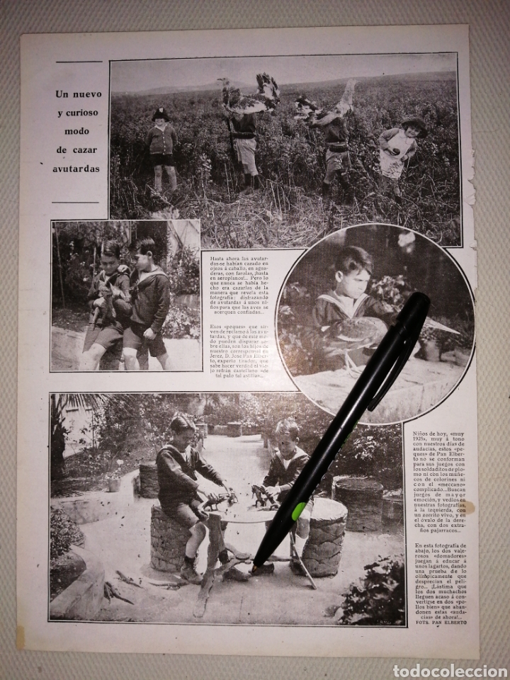 Colecionismo de Revistas e Jornais: RECORTE ORIGINAL A&Ntilde;OS 20(1925)MODO DE CAZAR AVUTATDAS JEREZ. ATR&Aacute;S PUBLICIDAD CALVER