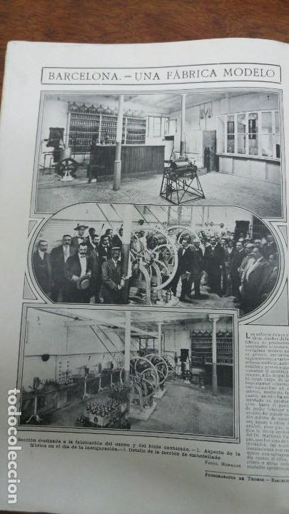 Collection Magazines and Newspapers: FABRICA DE PRODUCTOS OZONIZADOS-OZONO- DE LOS SE&Ntilde;ORES ZELAYA Y GRES BARCELONA HOJA A&Ntilde;O 1912