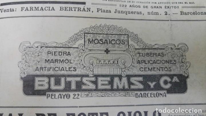 Collezionismo di Riviste e Giornali: MOSAICOS BUTSEMS Y C&ordf; PIEDRA MARMOL CEMENTO TUBERIAS HOJA A&Ntilde;O 1913