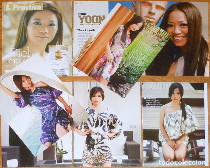 Collezionismo di Riviste e Giornali: USUN YOON lote prensa sexy fotos clippings presentadora TV oriental beauty recortes el intermedio