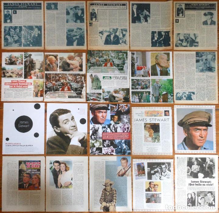 Coleccionismo de Revistas y Peri&oacute;dicos: JAMES STEWART lote prensa spain clippings 1960s/80s magazine articles photos cinema actor