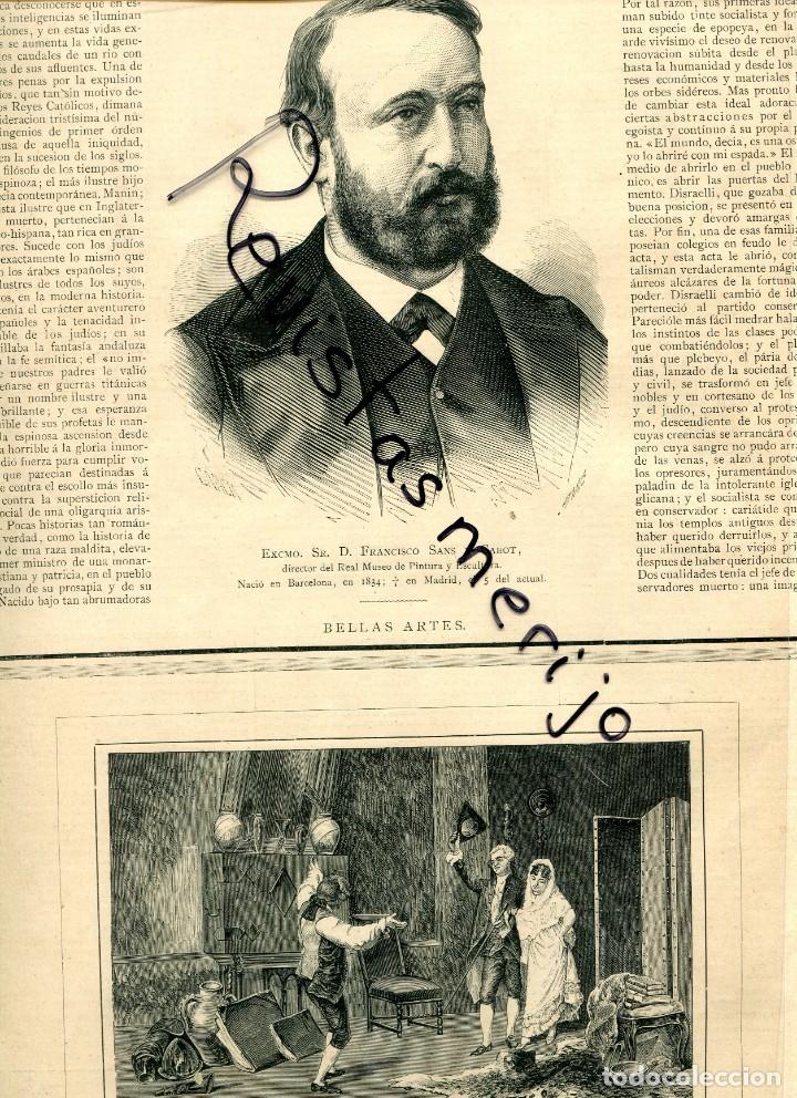 Sammeln von Zeitschriften und Zeitungen: REVISTA 1881 FRANCISCO SANS Y CABOT DIRECTOR REAL MUSEU DE PINTURA Y ESCULTURA LA VISITA DEL AMIGO