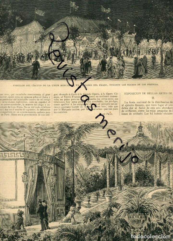 Sammeln von Zeitschriften und Zeitungen: REVISTA 1881 MADRID PASEO DEL PRADO EXPOSICION JARDINES  BUEN RETIRO FIESTAS CENTENARIO CALDERON