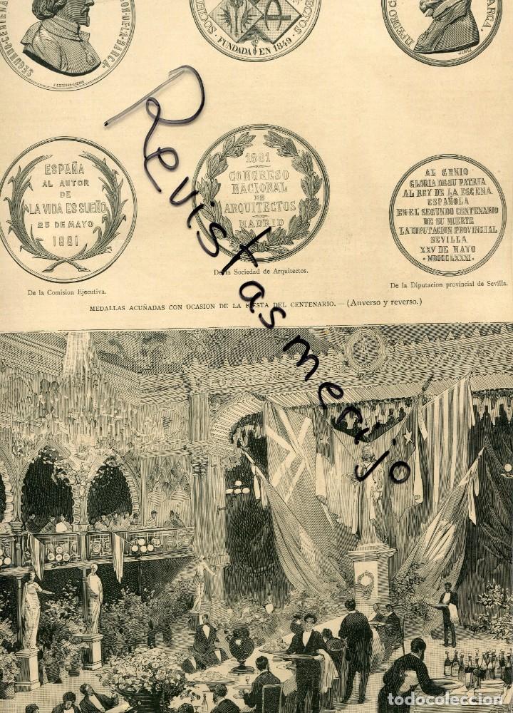 Coleccionismo de Revistas y Peri&oacute;dicos: REVISTA 1881 MADRID BANQUETE TEATRO ALHAMBRA MEDALLAS ACU&Ntilde;ADAS FIESTA CENTERANIO ASTURIAS CUEVAS