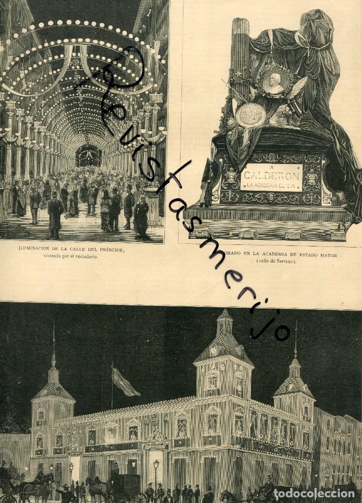 Coleccionismo de revistas y peri&oacute;dicos: REVISTA 1881 MADRID ACADEMIA ESTADO MAYOR  PRINCIPE CASA CONSISTORIAL CARRUAJES TIPOS CORTEJO