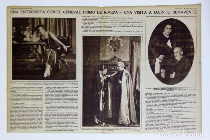Coleccionismo de Revistas y Peri&oacute;dicos: 1928 HOJAS REVISTA MADRID SUSPENSI&Oacute;N OBRA TEATRO DE BENAVENTE ENTREVISTA A PRIMO DE RIVERA Y JACINTO