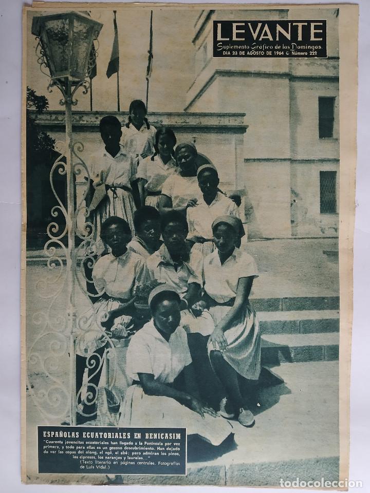 Colecionismo de Revistas e Jornais: LEVANTE SUPLEMENTO 1964 VALENCIA ESPA&Ntilde;OLAS ECUATORIALES EN BENICASIM, MORELLA, CASTILLO PULPIS