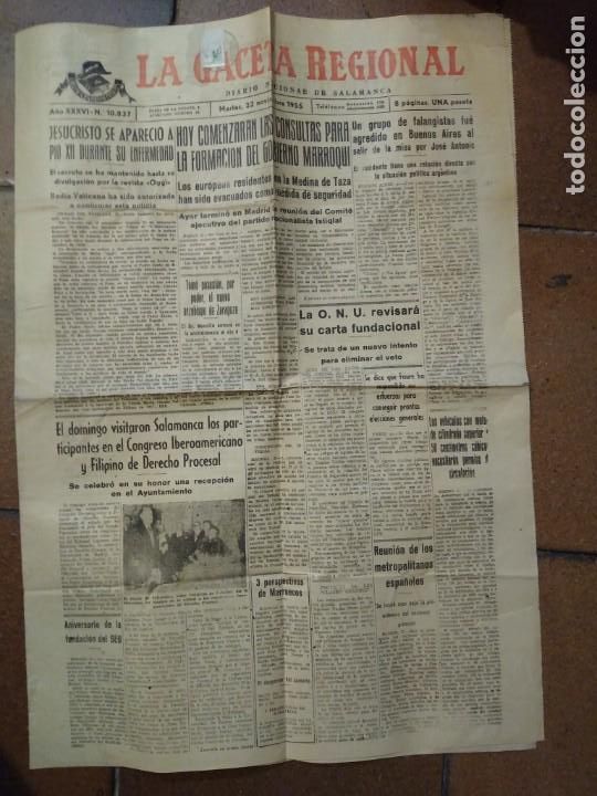 Coleccionismo de Revistas y Peri&oacute;dicos: La gaceta Regional. Diario de Salamanca. 22 noviembre 1955