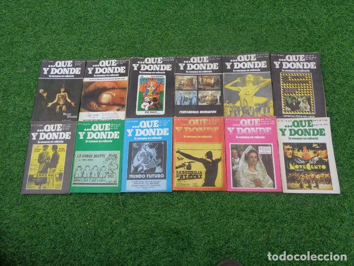 Coleccionismo de Revistas y Peri&oacute;dicos: 12 PRIMEROS NUMEROS DE LA revista que y donde - valencia - 1978 - Mazinger z -CINE TVE DISCOTECAS