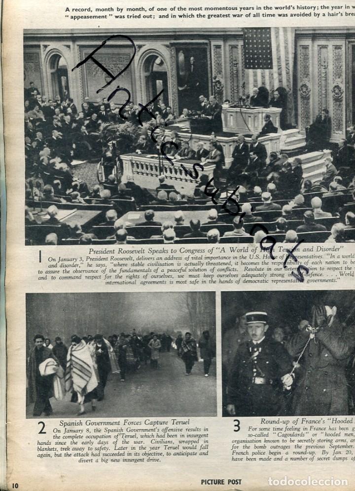 Sammeln von Zeitschriften und Zeitungen: REVISTA INGLESA PICTURE POST A&Ntilde;O 1938 FOTO REFUGIADOS REPUBLICANOS DE TERUEL DE LA GUERRA CIVIL