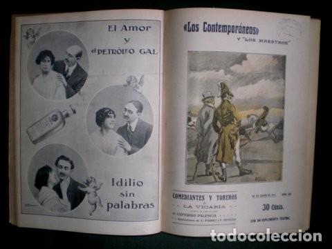 Coleccionismo de Revistas y Peri&oacute;dicos: LOS CONTEMPORANEOS Y LOS MAESTROS. 1914. 23 n&uacute;meros enc. en 1 vol.