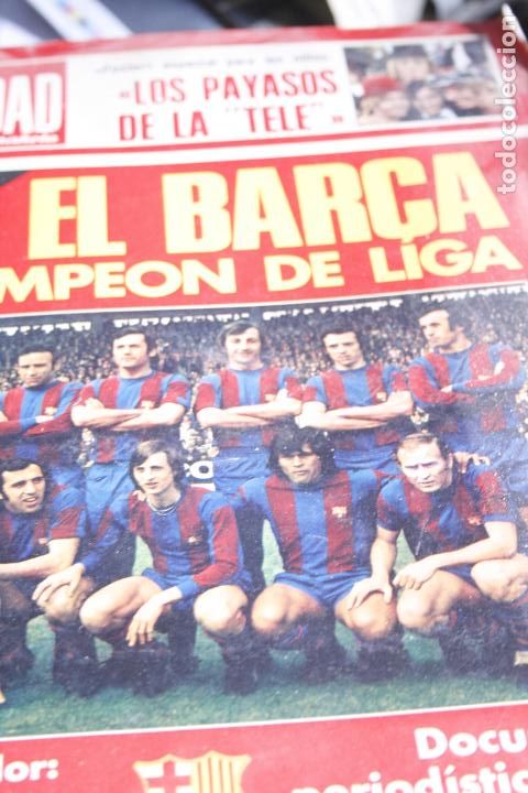 Coleccionismo de Revistas y Peri&oacute;dicos: LA ACTUALIDAD ESPA&Ntilde;OLA BAR&Ccedil;A CF BARCELONA CRUYFF CESAR PEREZ EUROVISION ABBA LOS PAYASOS DE LA TELE