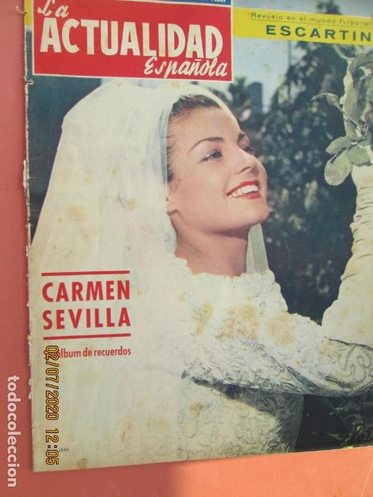 Coleccionismo de Revistas y Peri&oacute;dicos: LA ACTUALIDAD ESPA&Ntilde;OLA REVISTA  N&deg; 477- 23-02-1961 - CARMEN SEVILLA ALBUM DE RECUERDOS