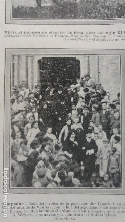 Collection Magazines and Newspapers: SAMPEDOR BODA MEDICO IGNACIO LLETJOS Y HIJA SR; PLANAS / SAN FELIU DE GUIXOLS CETACEO HOJA A&Ntilde;O 1912