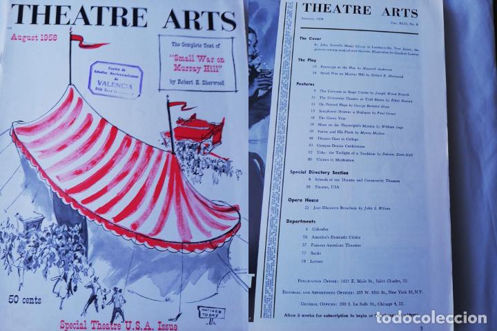 Coleccionismo de revistas y peri&oacute;dicos: THEATRE ARTS AUGUST 1958