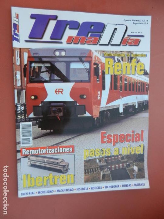 Coleccionismo de Revistas y Peri&oacute;dicos: REVISTA TRENMAN&Iacute;A - N&ordm; 5 - IBERTREN, ESPECIAL PASOS A NIVEL, RENFE ...