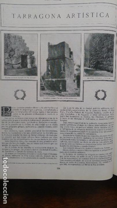 Sammeln von Zeitschriften und Zeitungen: TARRAGONA ARTISTICA ARQUEOLOGIA MURALLAS SEPULCROS CANTERA ROMANA MEDOL 4 HOJAS REVISTA 1920