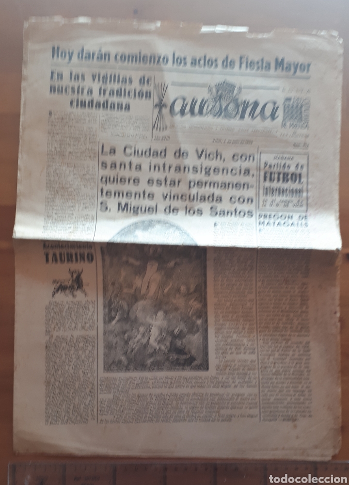 Collezionismo di Riviste e Giornali: Diari Ausona. 4 juliol 1959.