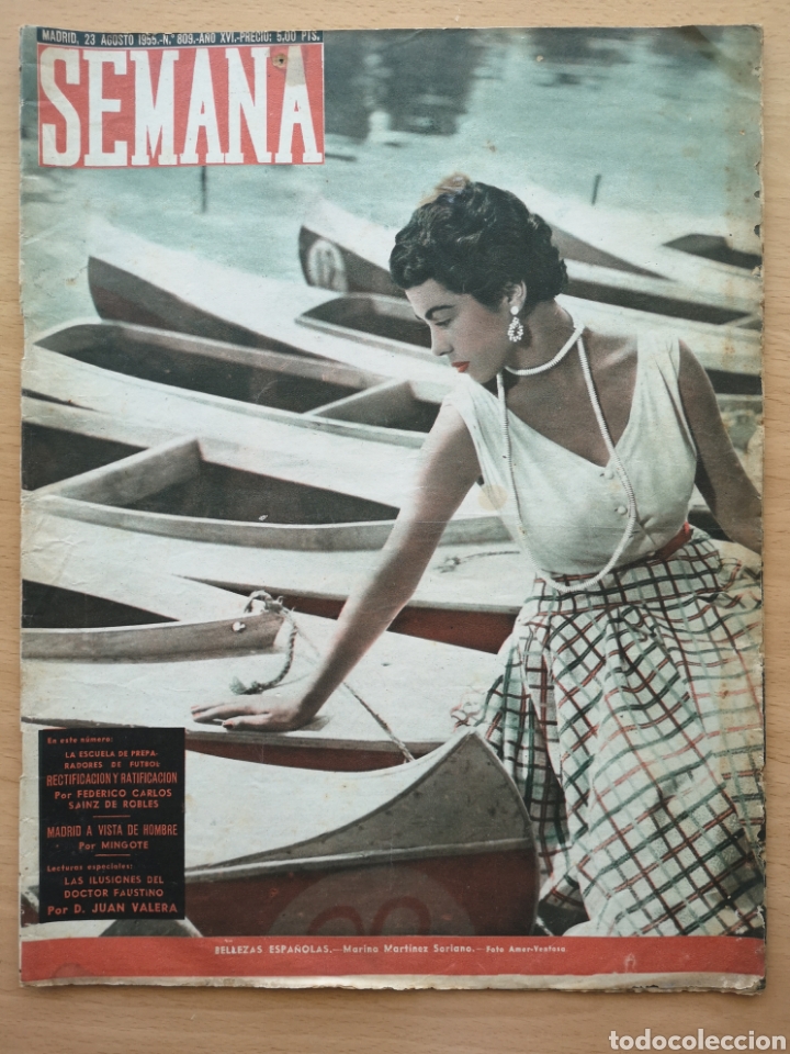 Coleccionismo de Revistas y Peri&oacute;dicos: REVISTA SEMANA N&ordm; 809 1955 MARINA MARTINEZ SORIANO.