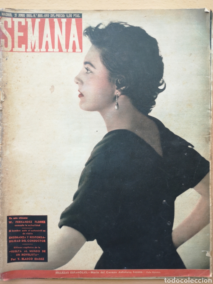Coleccionismo de Revistas y Peri&oacute;dicos: REVISTA SEMANA N&ordm; 800 1955 MAR&Iacute;A DEL CARMEN ANTU&Ntilde;ANO LOZANO. HELLEN KELLER, TERMITAS