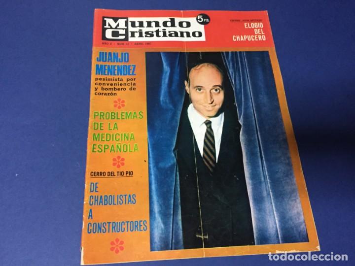 Coleccionismo de Revistas y Peri&oacute;dicos: MUNDO CRISTIANO ABRIL 1967 JUANJO MENENDEZ MASSIEL PLAY GIRLS MEDICINA