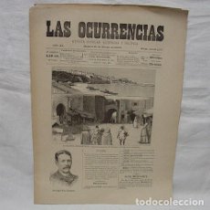 Coleccionismo de Revistas y Periódicos: SIGLO XIX-LAS OCURRENCIAS-GRABADOS ASESINATO MARRUECOS-RIDGEWAY-MADRID EXPOSICIÓN-CÁMARAS COMERCIO. Lote 194585591