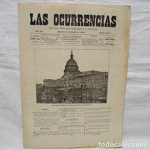 Collection Magazines and Newspapers: SIGLO XIX-LAS OCURRENCIAS-GRABADOS-EEUU CAPITOLIO PRESIDENTE-EXPOSICI&Oacute;N EUROPEA-AVISADORES TELEF&Oacute;NOS